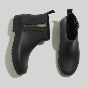 Madewell Zip-Up Lugsole Rain Boot size 10